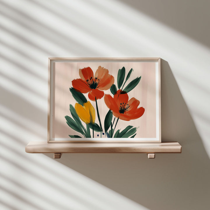 Horizontal Wood Frame Mockups,4x3 Ratio Digital Templates,Wall Art Mockup