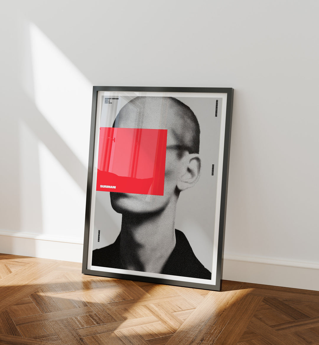 Black Frame Mockup in home Interior,3x4 Vertical Frame Mock-Up with Reflection,Wall Art Mockup