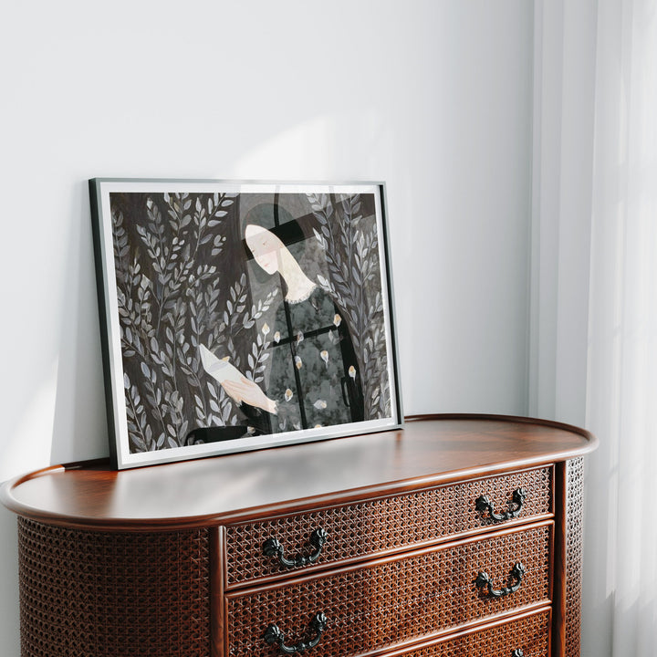 4x3 Horizontal Black Frame Mockup in Living Room,Picture Frame Mockup,Wall Art Mockup