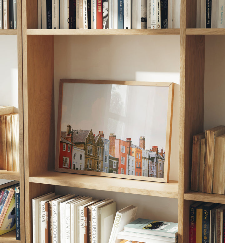 4x3 Horizontal Wood Frame Mockup with Reflection