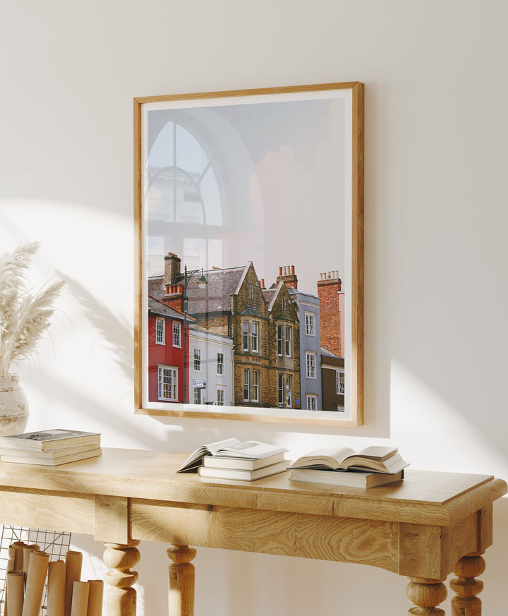 Wood Frame Mockup in Living Room,3x4 Ratio Frame Mock-Up with Reflection