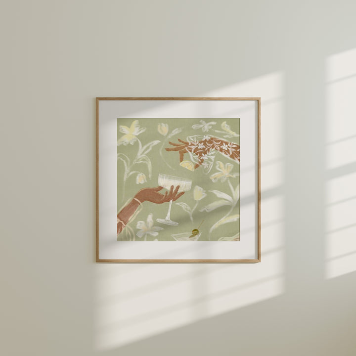Square Wood Frame Mockup,Minimalist Room Wall Art Mockup,Psd Smart Object