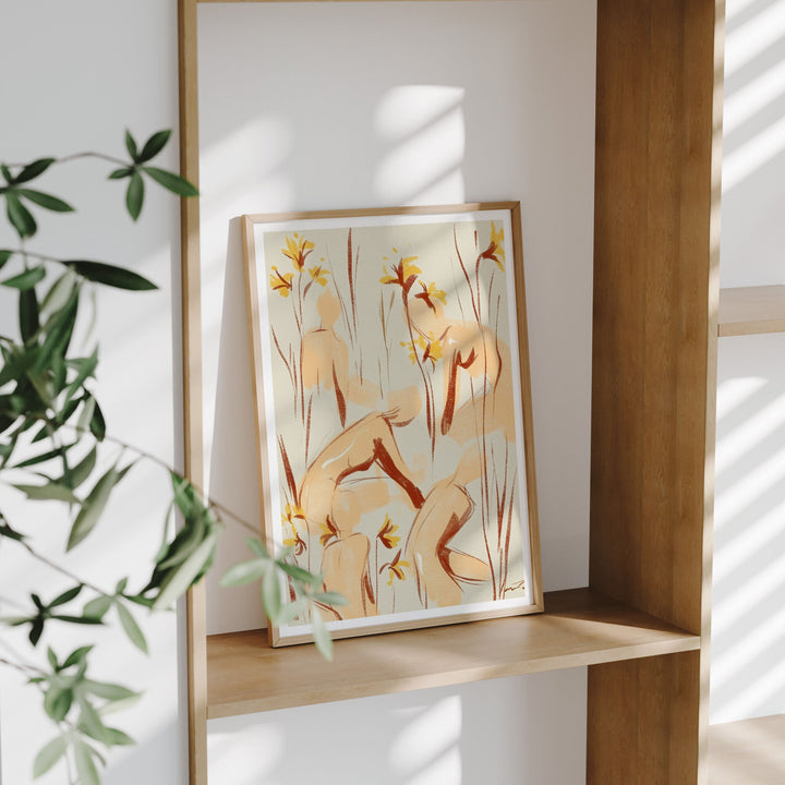 Minimalist Wood Frame Mockup,DIN A Ratio Picture Frame Mock-up,Print Poster Mockup,Digital Template