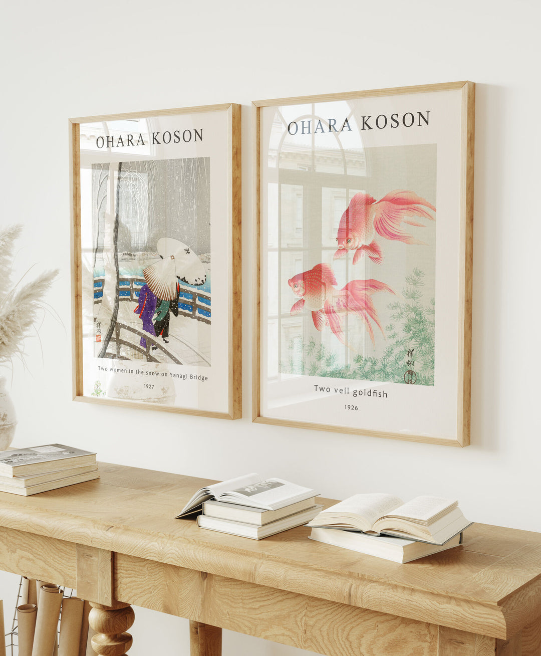 2 Wood Frames Mockup in home Interior,5x7 Ratio Frame Mock-Up,Printables Art Mockup