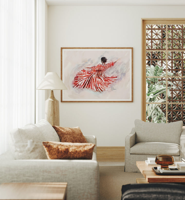 4x3 Horizontal Wood Frame Mockup,Wall Art Mockup,Poster Mockup
