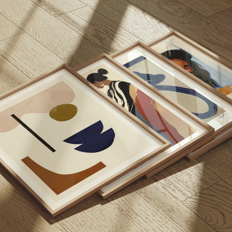3x4 gallery frame video mockup scene 3