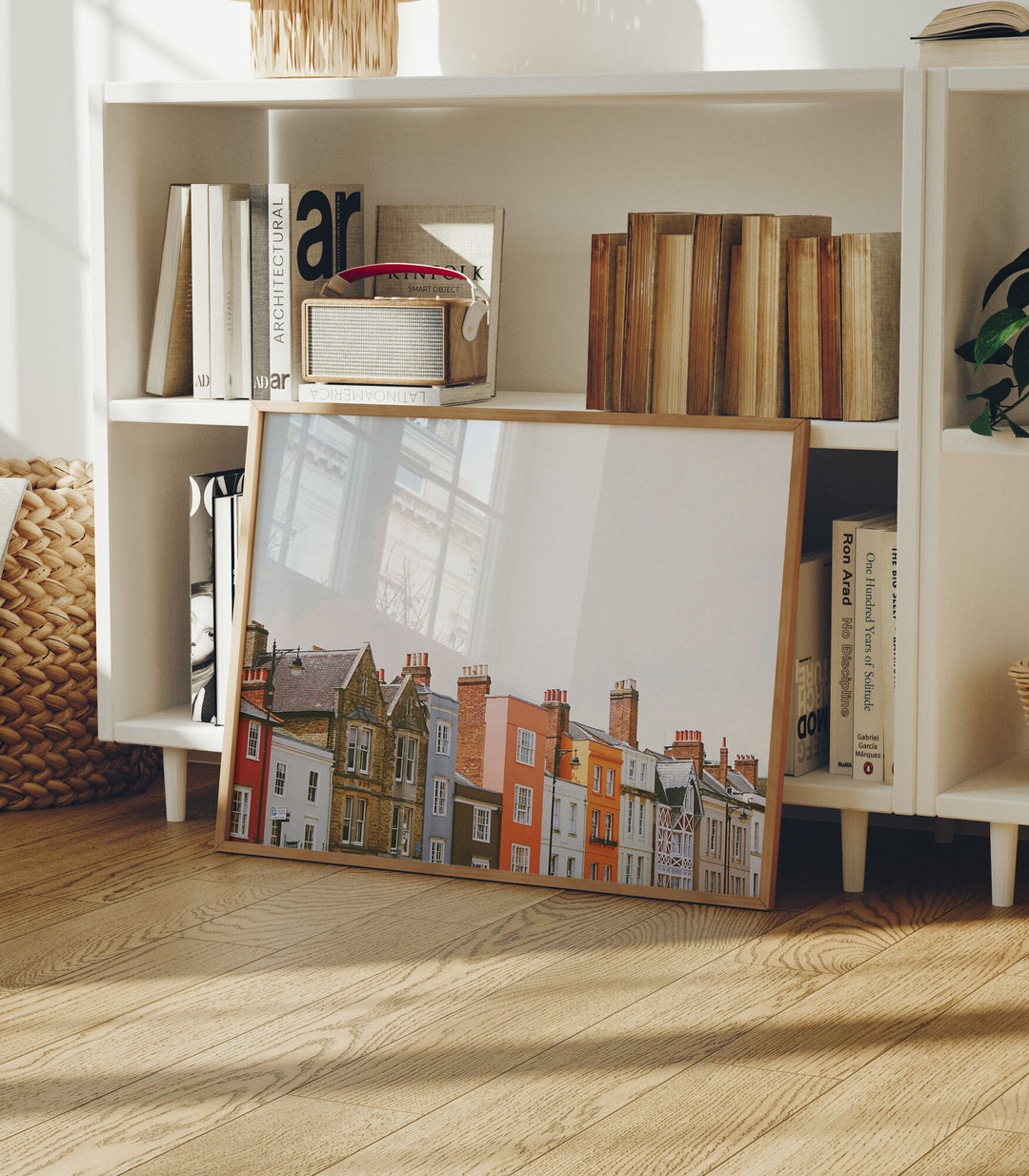 4x3 Horizontal Frame Mock-Up with Reflection,Picture Frame Mockup,Photoshop Template