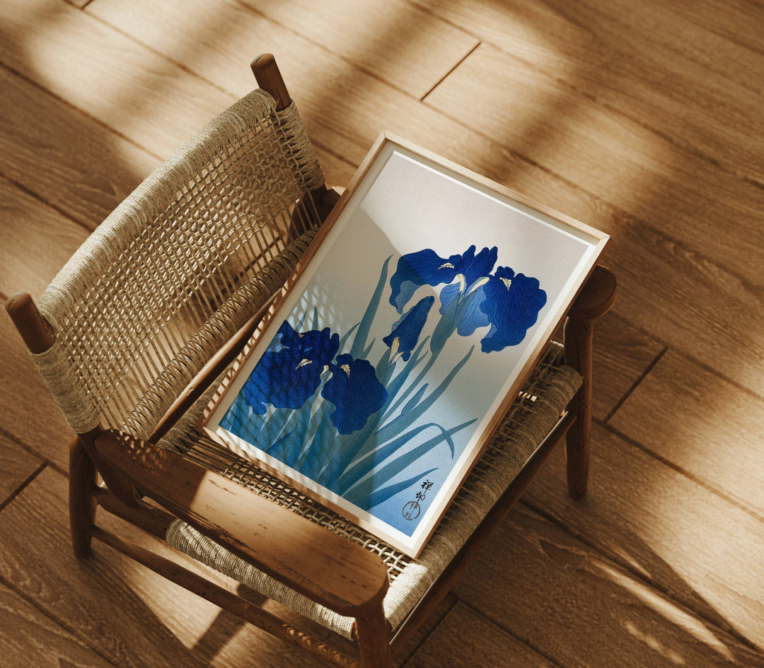 Wood Frame Mockup Lean on Chair,3x4 Ratio Frame,Aesthetic Mockup