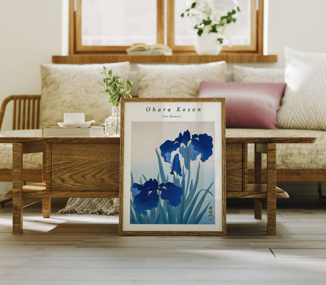 Wood Frame Mockup in Living Room,3x4 Ratio Frame,Print Poster Art Mockup