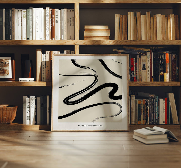 Square Wood Frame Mockup in Living room,Printable Art Mockup,Print Poster Mockup