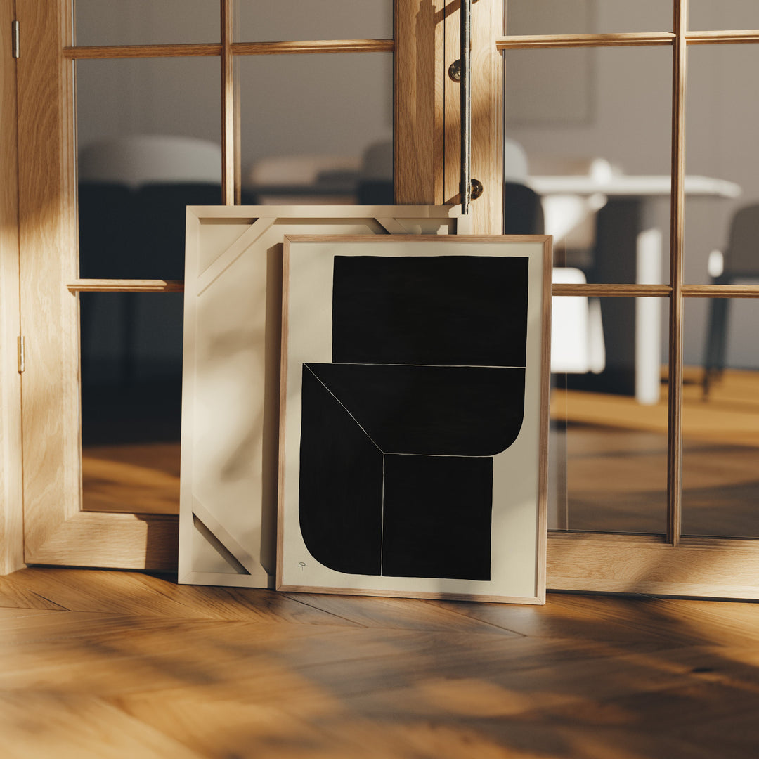 Wood Frame Mockup in Home Interior,3x4 Ratio Frame Mock-Up,Picture Frame Mockup