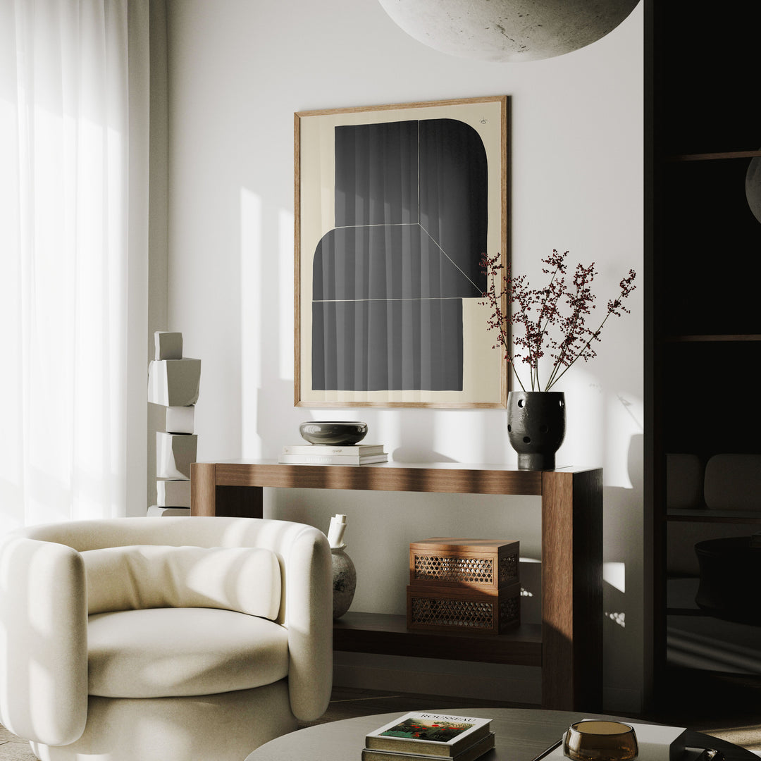 3x4 Vertical Wood Frame Mockup with Reflection,Wall Art Mockup,Poster Mockup