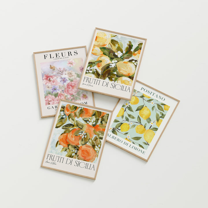 Set of 4 Frames Mockup,3x4 Ratio Wood Frame Mock-Up with Blank Background