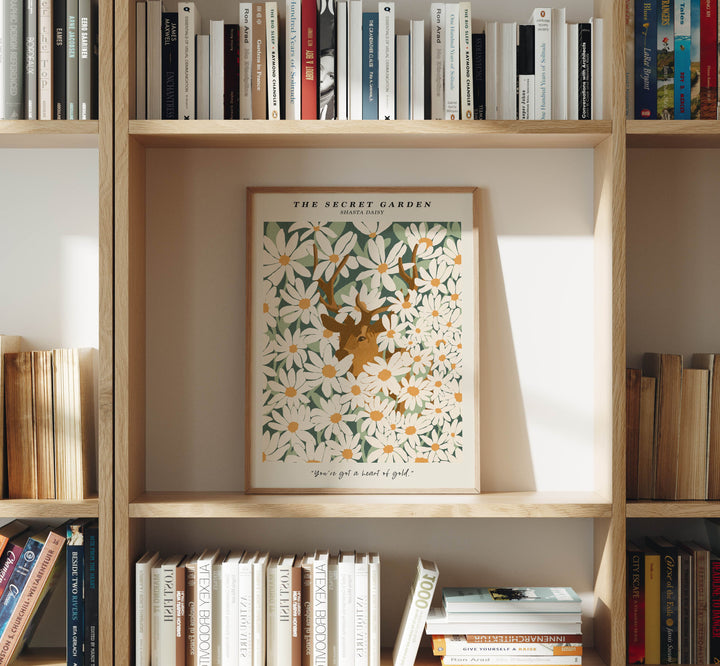 Wood Frame Mockup on Bookshelf,3x4 Ratio Frame Mock-Up,Picture Frame Mockup