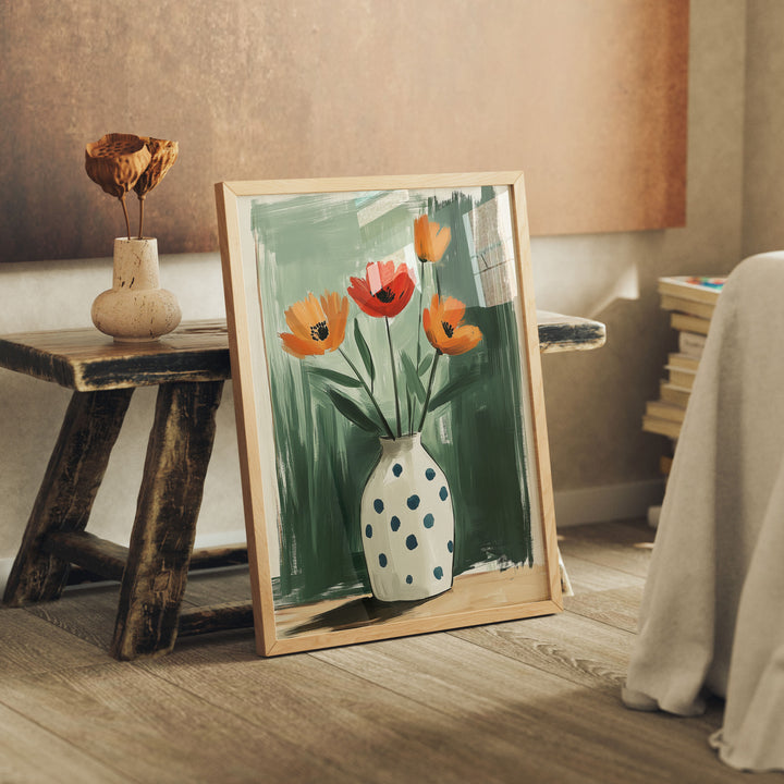 Wood Frame Mockup in home Interior,3x4 Ratio Frame Mock-Up with Reflection,Picture Frame Mockup