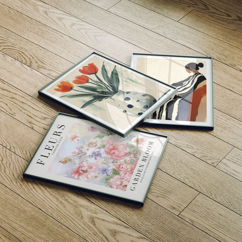 3x4 picture frame mockup set for modern wall art listings