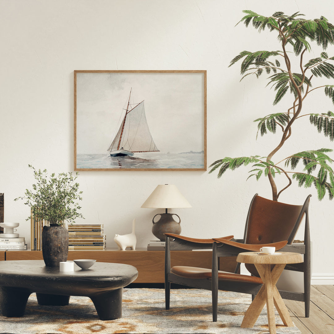 Horizontal Wood Frame Mockup in home Interior,4x3 Frame Mock-Up