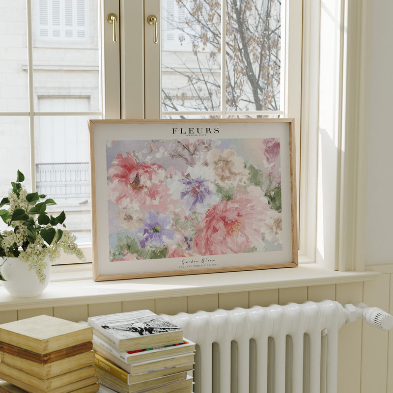 4x3 Horizontal Wood Frame Mockup in Home Interior,Art Print Mockup,Digital Template