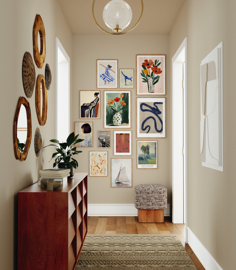 Gallery Wall Art Mockup,5x7 Wood Frame Mockup,Picture Frame Mockup,Multiple Frames Mockup,Digital Templates