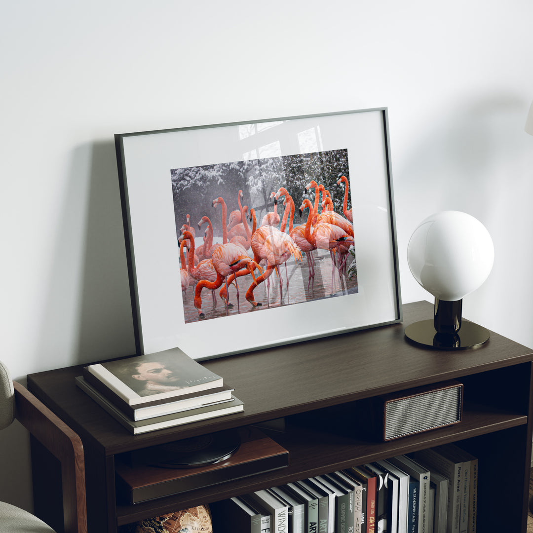 Black Frame Mockup in home Interior,4x3 Horizontal Frame Mock-Up with Reflection