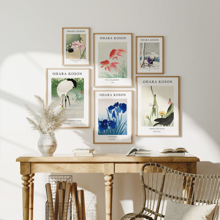 Set of 6 Gallery Wall Frame Mockups,Wall Art Mockup