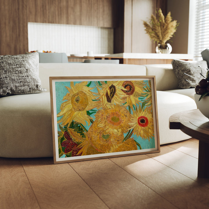 Wood Frame Mockup in Living Room,7x5 Horizontal Frame Mock-Up