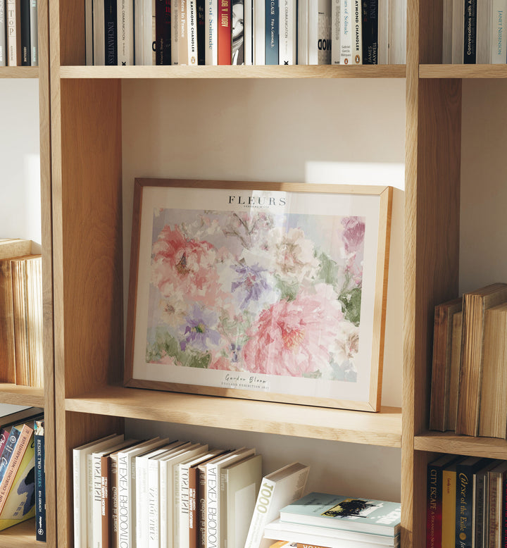 4x3 Horizontal Wood Frame Mockup with Reflection