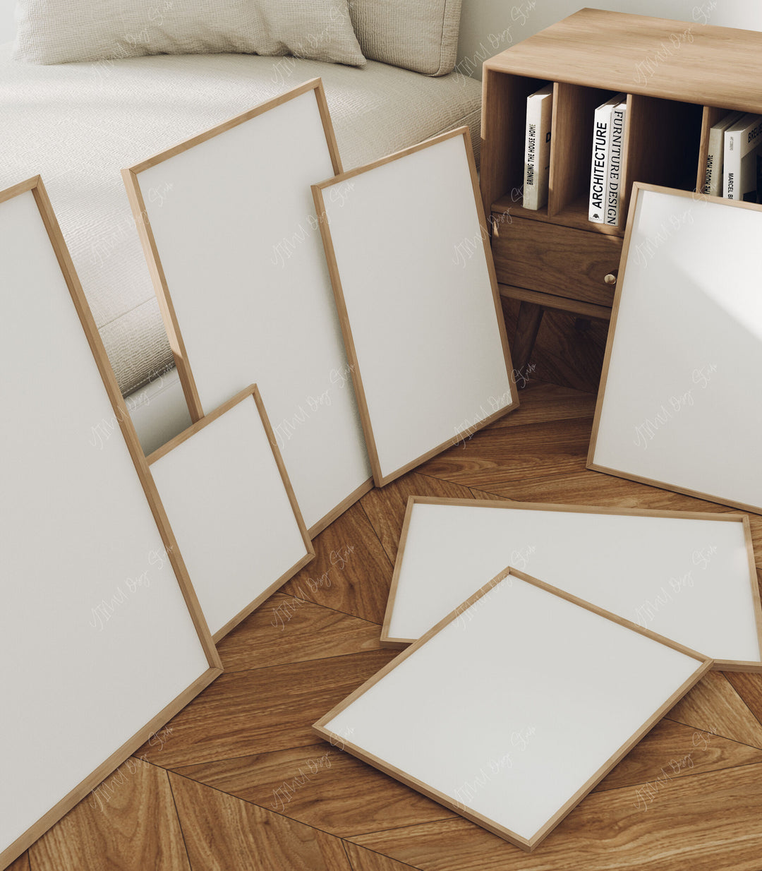 Set of 7 Art Frame Mockups,Wall Art Mockups
