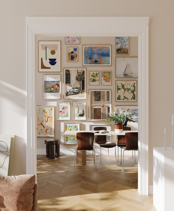 Set of 18 Gallery Wall Frames Mockup,Wall Art Mockup