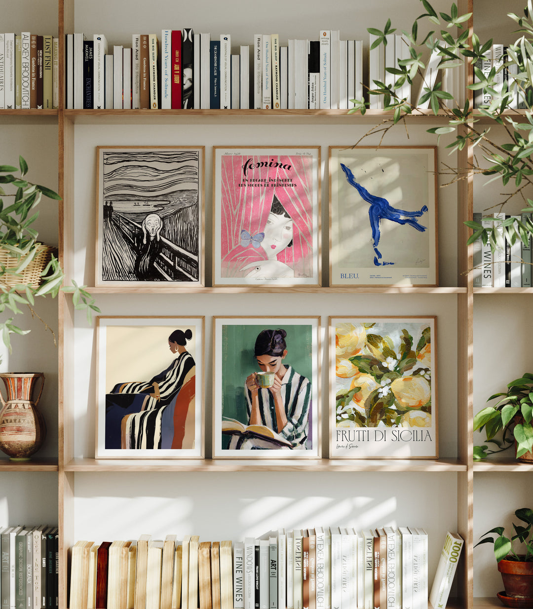 Gallery Art Frames Mockup,3x4 Ratio Multiple Frames,Print Poster Mockup,Digital Templates