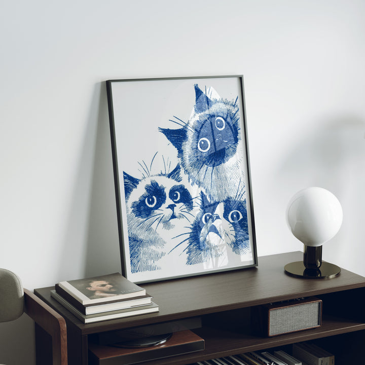 Black Frame Mockup in home Interior,3x4 Verical Frame Mock-Up with Reflection