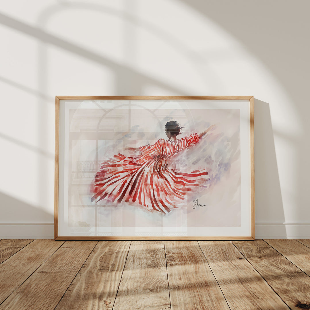 7x5 Horizontal Wood Frame Mockup with Reflection,Art Print Mockup,Photoshop Templates