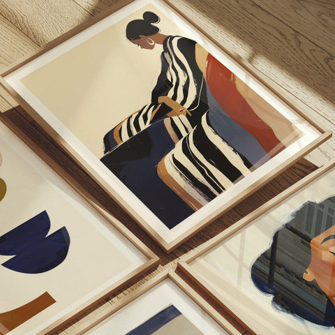 Animated frame set preview for printable art collection promotion