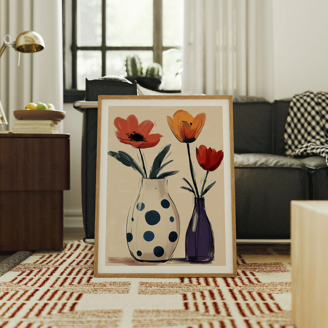 3x4 Wood Frame Mockup in Home Interior,Art Print Mockup,Photoshop Mockup