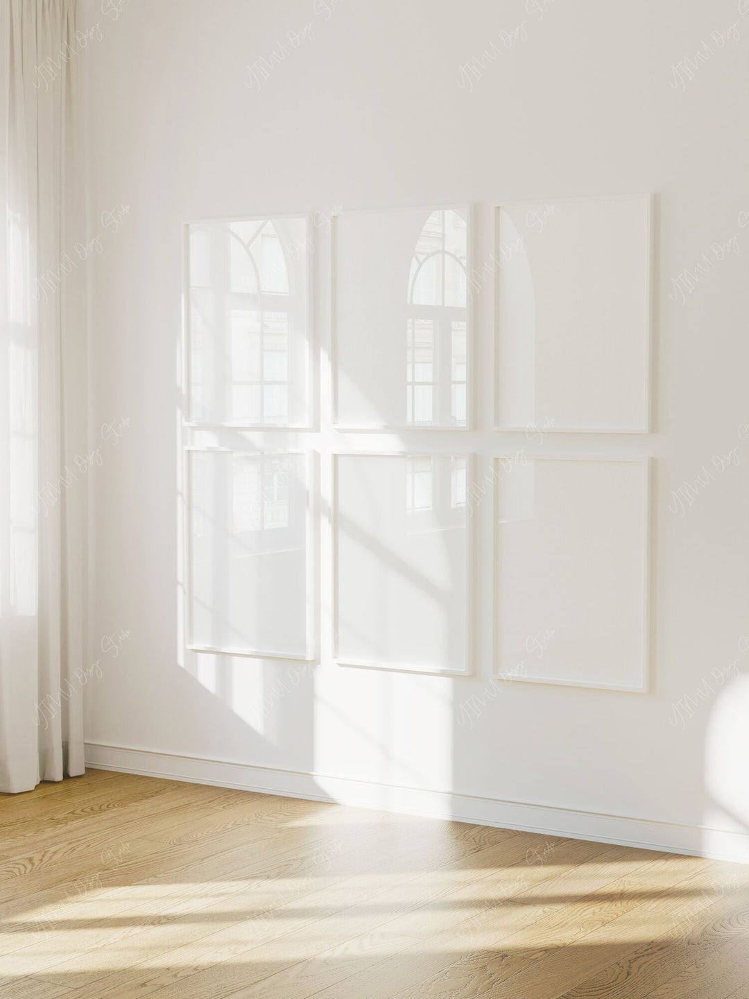 Minimalist Gallery Frame Mockup,6 Frames White Frame Mockup ,DIN A Frame Mock-Up,Artwork Wall Mockup
