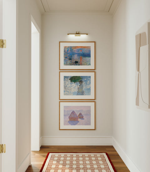 Three frame art print mockup for digital template listing
