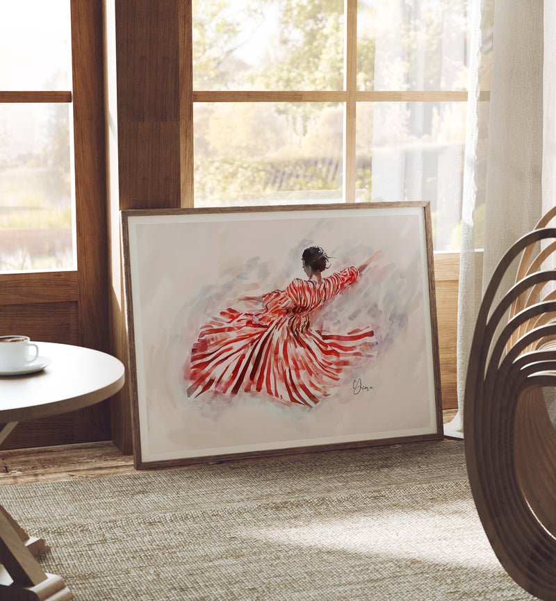 4x3 Horizontal Wood Frame Mockup,Art Print Mockup,Photoshop Templates