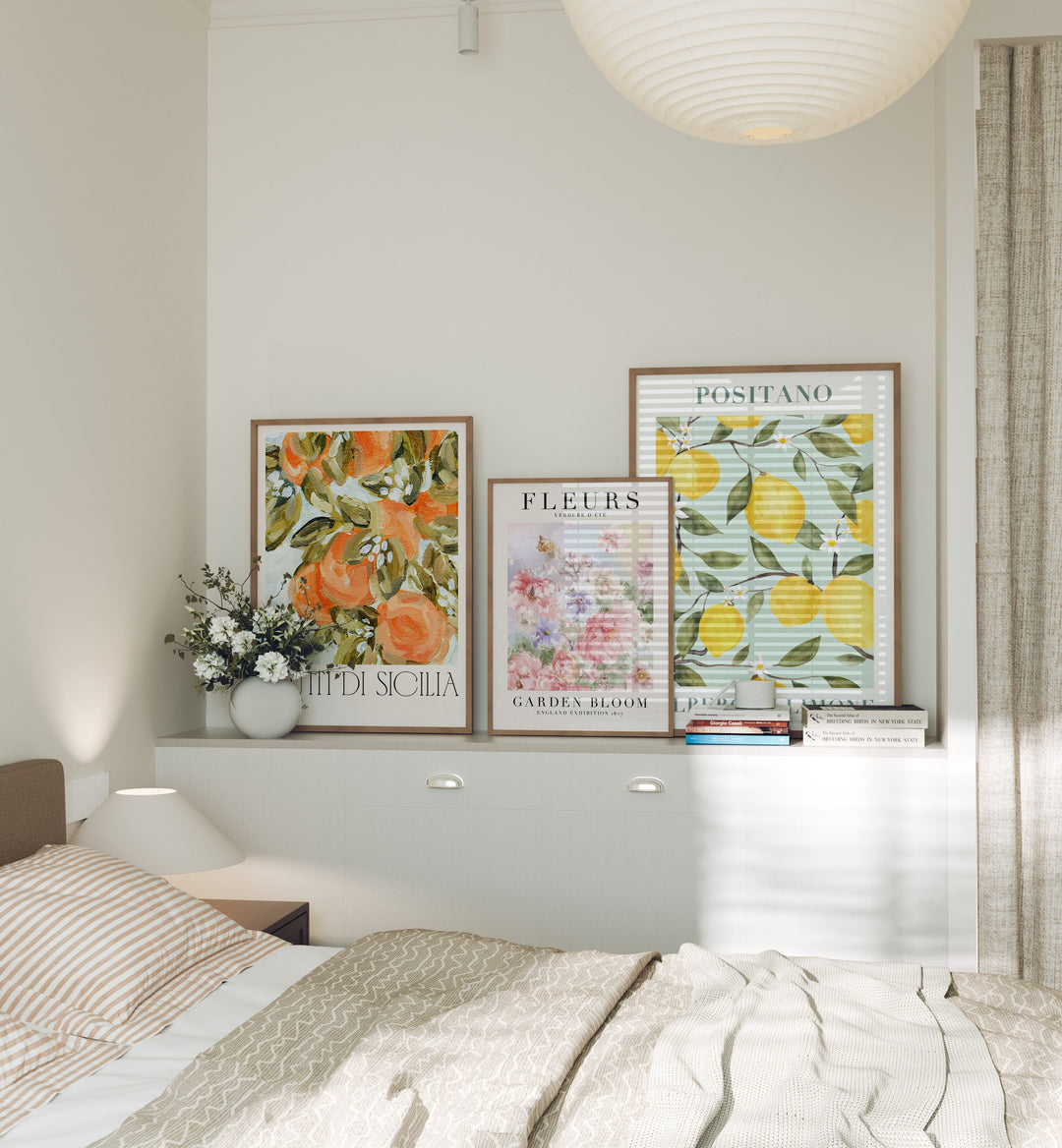 Set of 3 Wood Frame Mockup with Reflection,5x7 Frame Mock-Up,Art Print Display