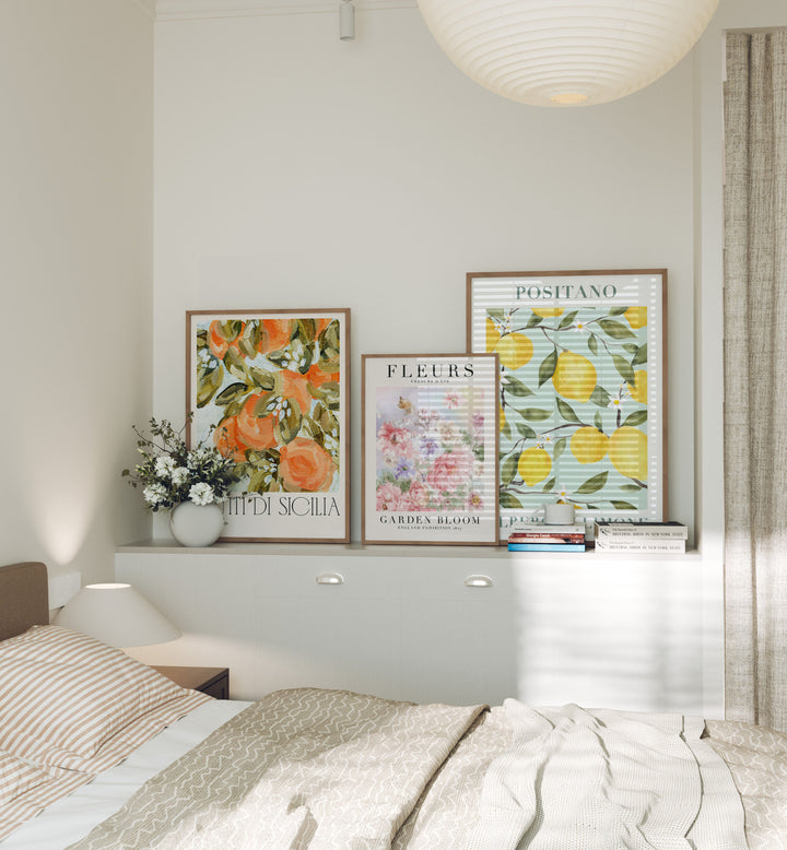 Set of 3 Wood Frame Mockup with Reflection,5x7 Frame Mock-Up,Art Print Display