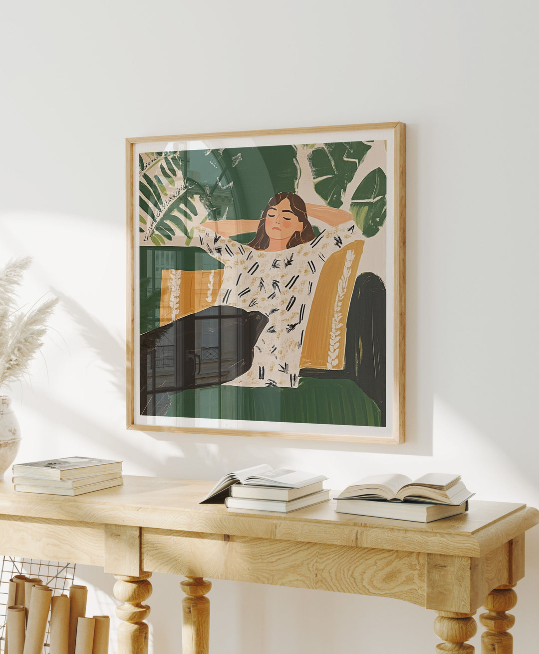 Square Frame Mock-Up with Reflection,Picture Frame Mockup,Digital Template