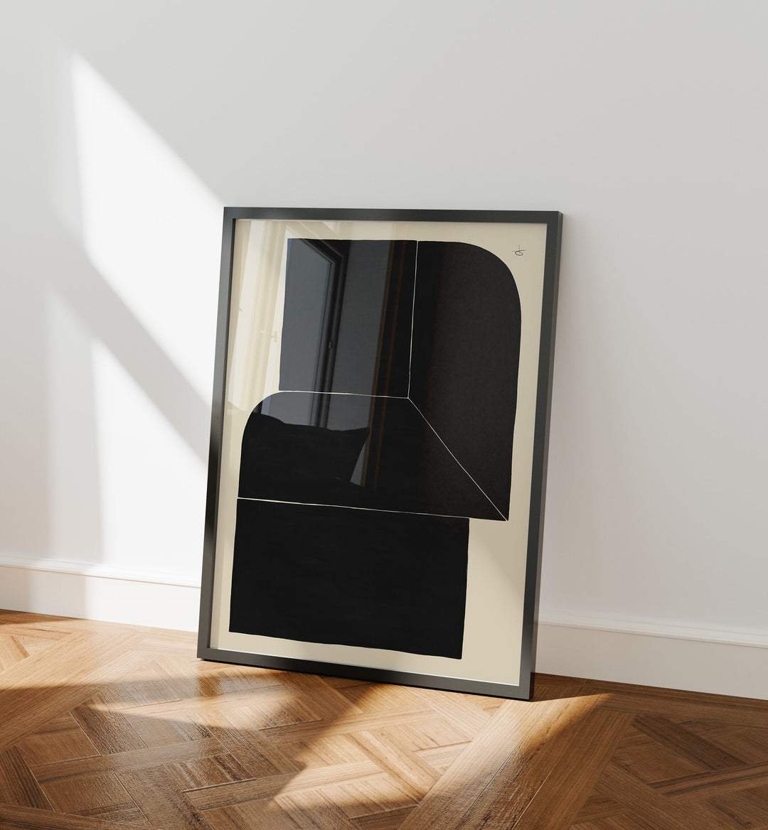 Black Frame Mockup in home Interior,3x4 Vertical Frame Mock-Up with Reflection,Wall Art Mockup