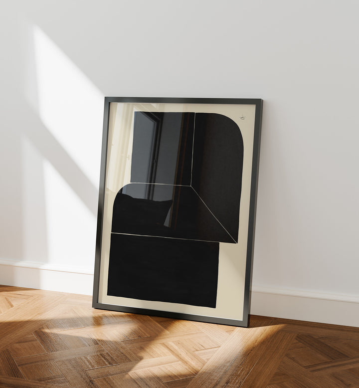 Black Frame Mockup in home Interior,3x4 Vertical Frame Mock-Up with Reflection,Wall Art Mockup