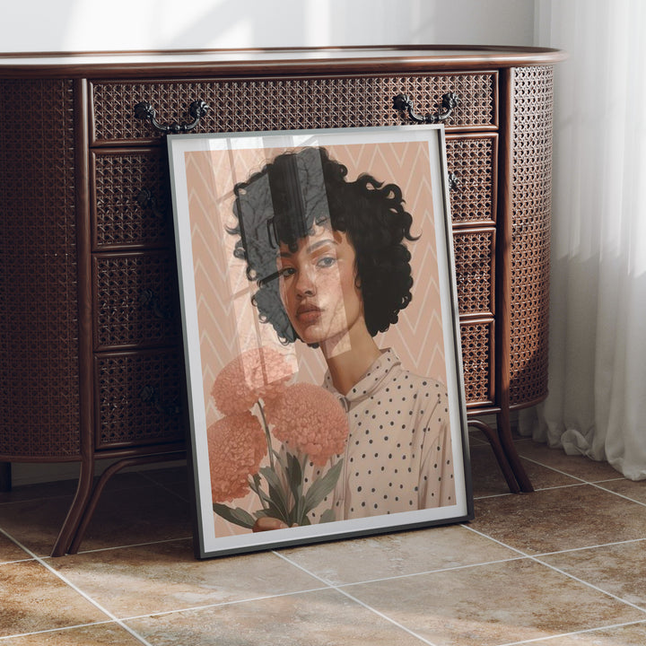 Black Frame Mockup in home Interior,3x4 Ratio Frame Mock-Up with Reflection,Picture Frame Mockup