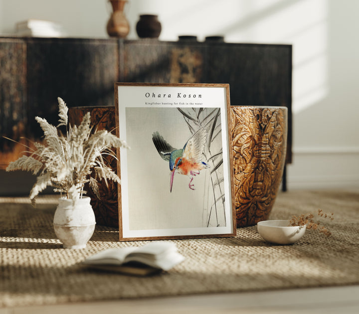 Boho Wood Frame Mockup,5x7 Ratio Frame,Poster Mockup