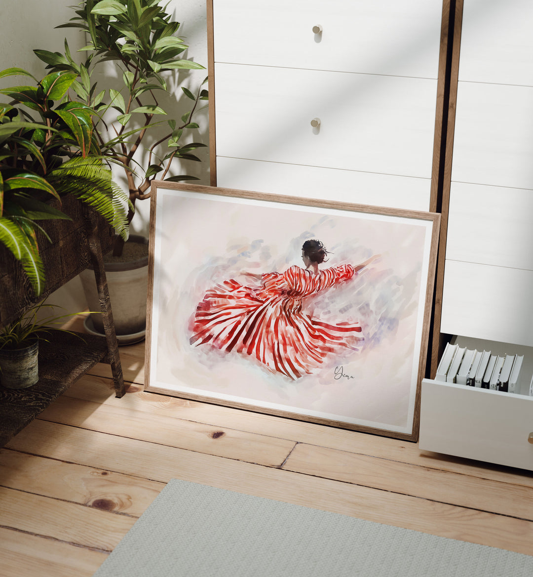 4x3 Horizontal Wood Frame Mockup,Picture Frame Mockup,Photoshop Templates