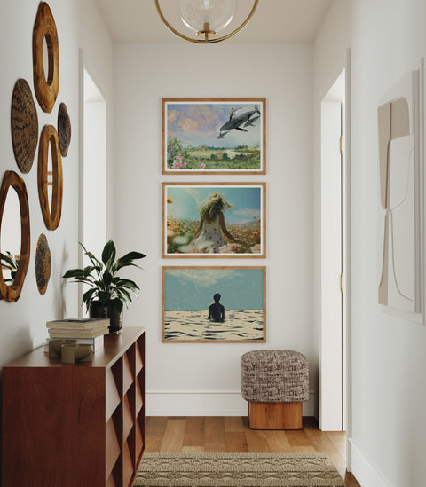 7x5 gallery frame mockup for digital template listing