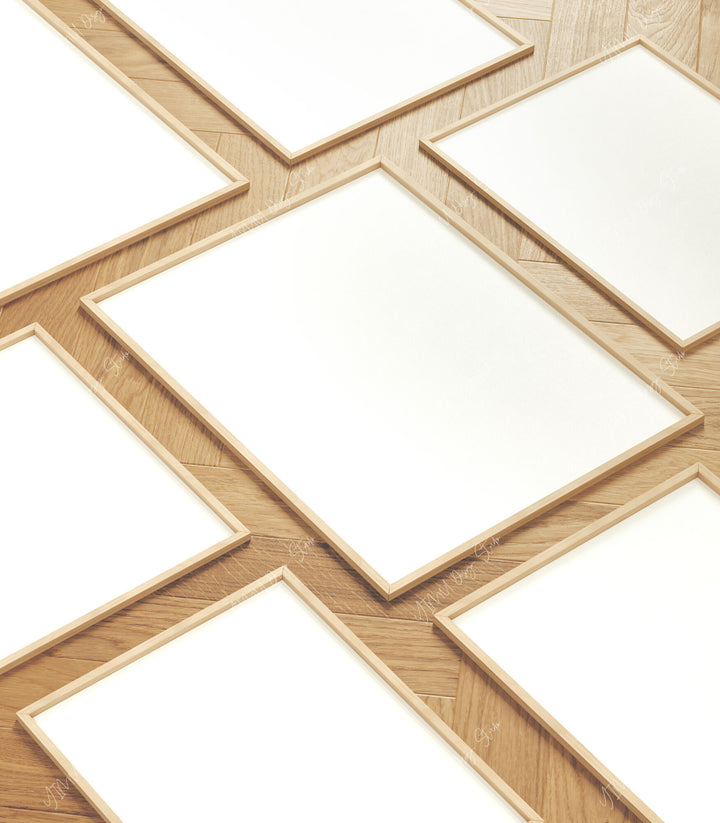Set of 7 Wood Frames Mockup,3x4 Ratio Wood Frame Mock-Up,Picture Frame Mockup,Photoshop Template