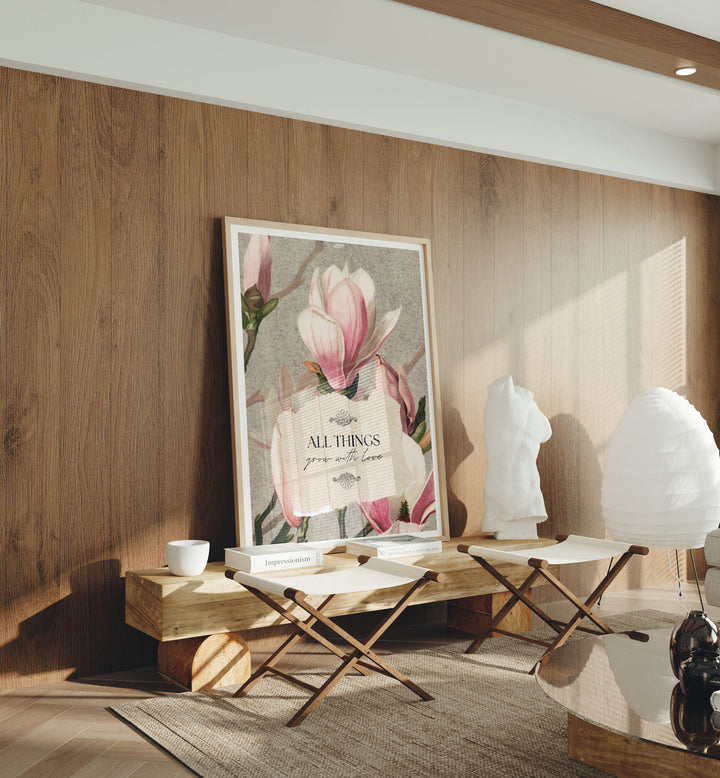 Wood Frame Mockup in Living Room,5x7 Vertical Frame Mock-Up with Reflection