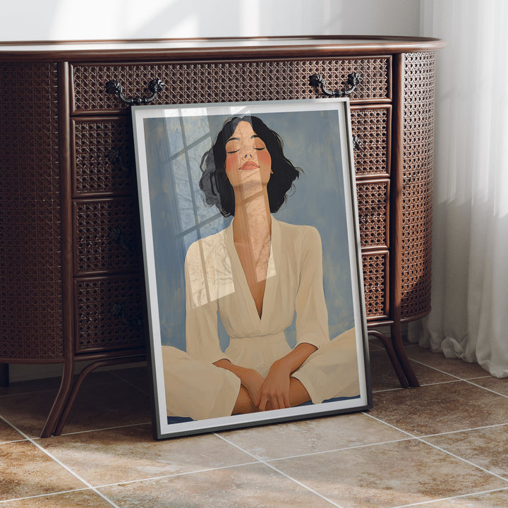 Black Frame Mockup in home Interior,3x4 Ratio Frame Mock-Up with Reflection,Picture Frame Mockup