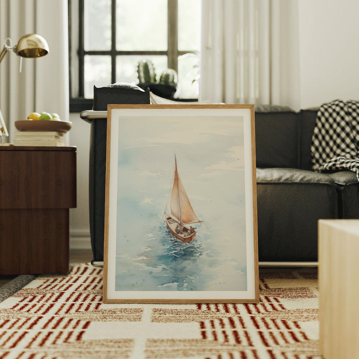 3x4 Wood Frame Mockup in Home Interior,Art Print Mockup,Photoshop Mockup